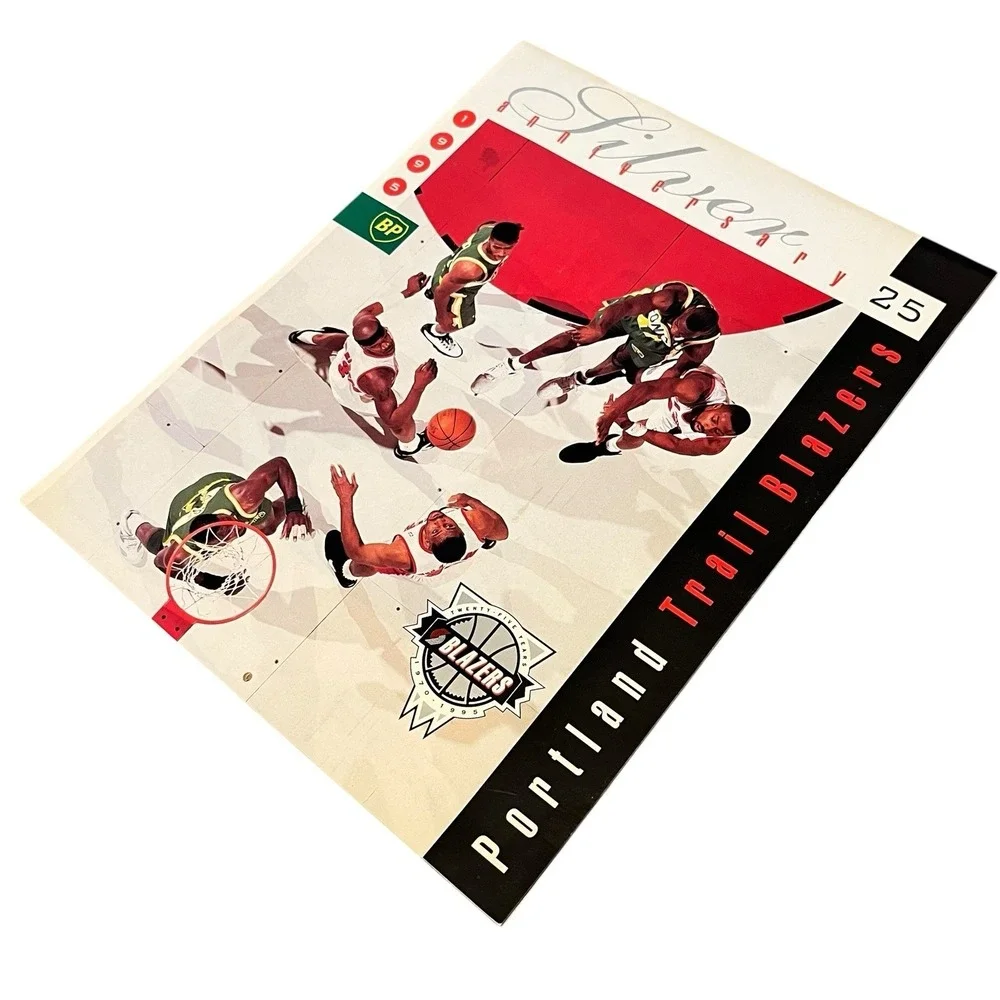 1995 Portland Trail Blazers NBA Calendar Silver Anniversary 1970Vintage Souvenir